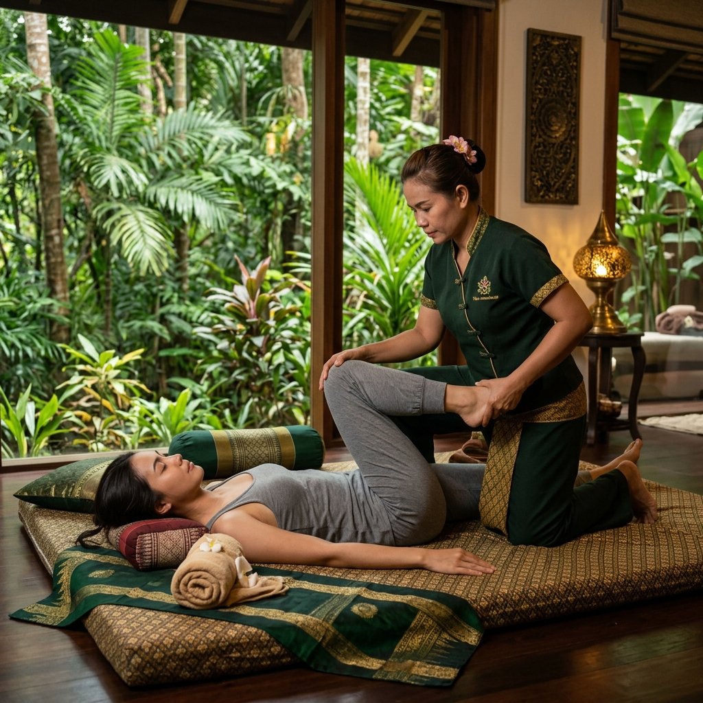 Traditional Thai massage therapy at Strawberry Thai Spa